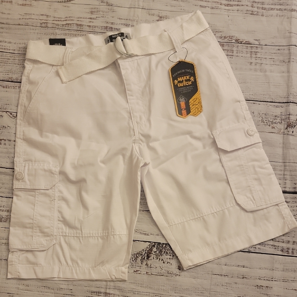 White Cargo Shorts